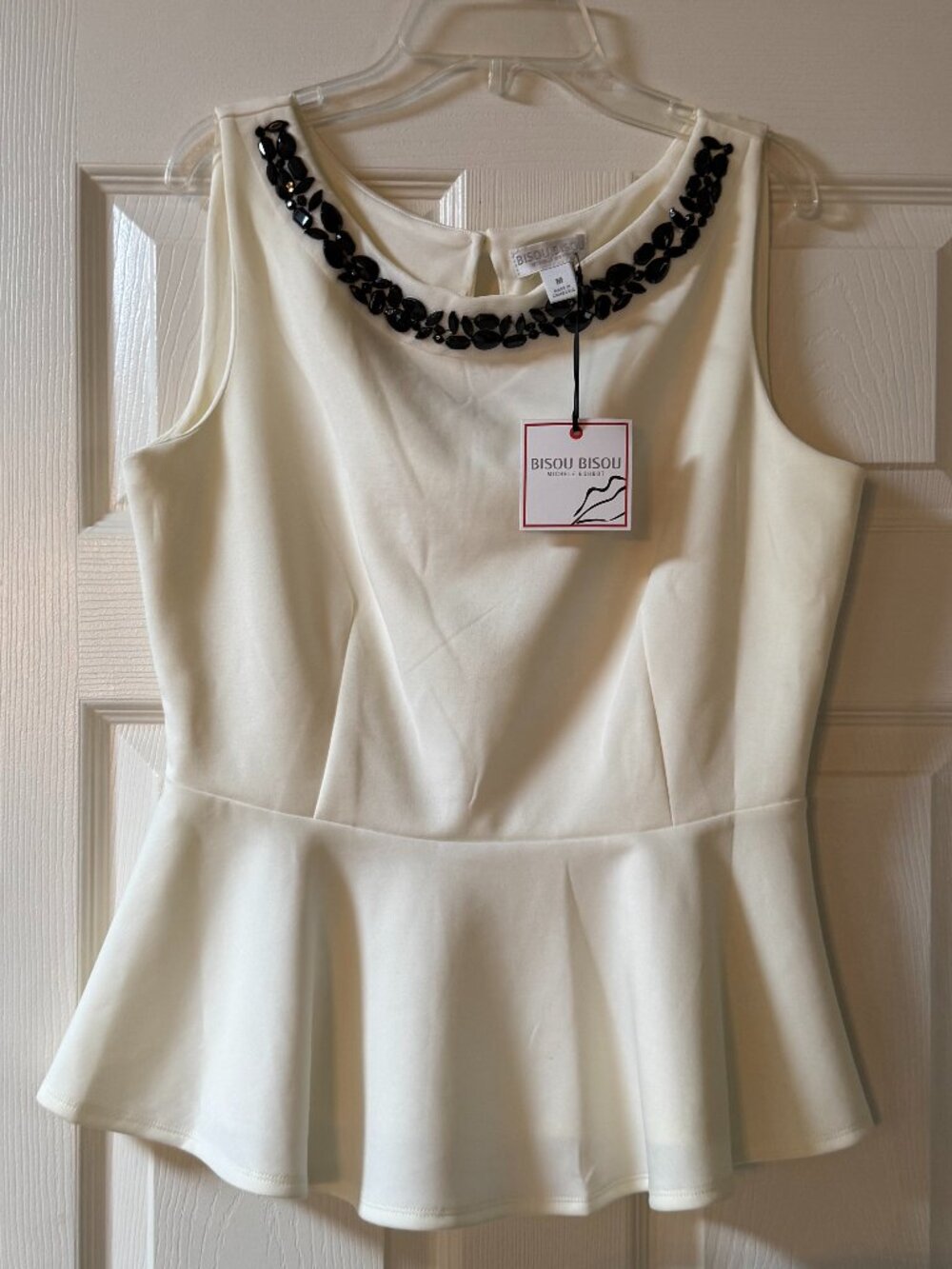 Bisou Bisou Michele Bohbot Size Medium Peplum Top